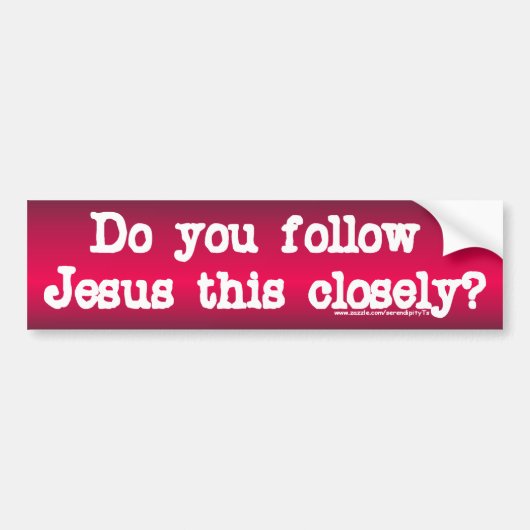 Volg Jezus Bumpersticker (Voorkant)