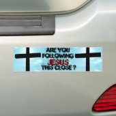 Volg Jezus Christus Inspirerend Faith Church Art Bumpersticker (Op auto)