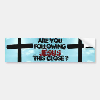 Volg Jezus Christus Inspirerend Faith Church Art Bumpersticker