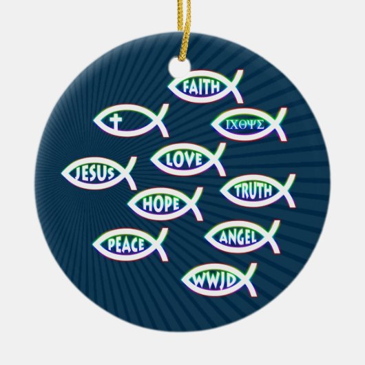 Volg Jezus | Deel je geloof Keramisch Ornament (Voorkant)