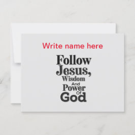 Volg Jezus Gepersonaliseerde Briefkaart