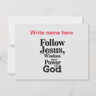 Volg Jezus Gepersonaliseerde Briefkaart