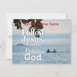 Volg Jezus Natureview Gepersonaliseerde Ansichtkaa Briefkaart