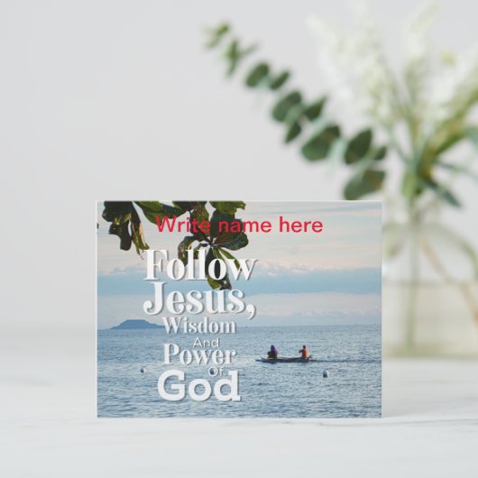 Volg Jezus Natureview Persoonlijke Ansichtkaart Briefkaart (Staand voorkant)