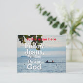 Volg Jezus Natuurbeeld Gepersonaliseerde Ansichtka Briefkaart (Staand voorkant)