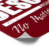 Volg Jezus niet wat de Christelijke trouw van Mann Poster (Hoek)