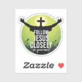 Volg Jezus op de voet Bumpersticker Sticker (Vel)