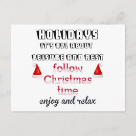 Volg kersttijd  feestdagenkaart