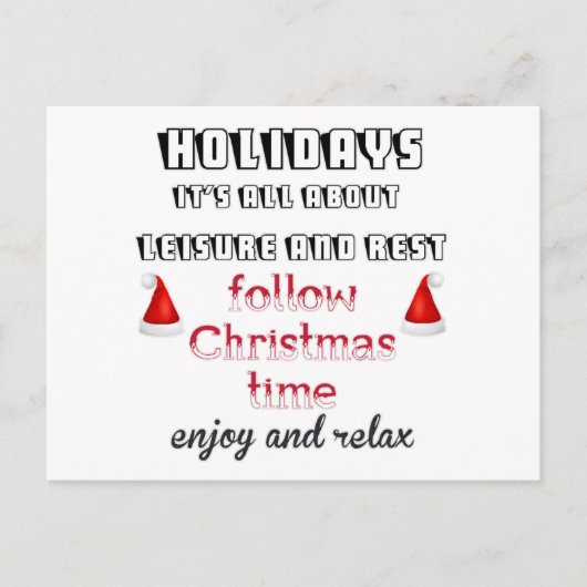 Volg kersttijd feestdagenkaart (Voorkant)