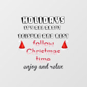 Volg kersttijd Ruitstickers Raamsticker (Vel)