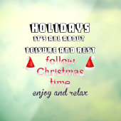 Volg kersttijd Ruitstickers Raamsticker (Vel 3)