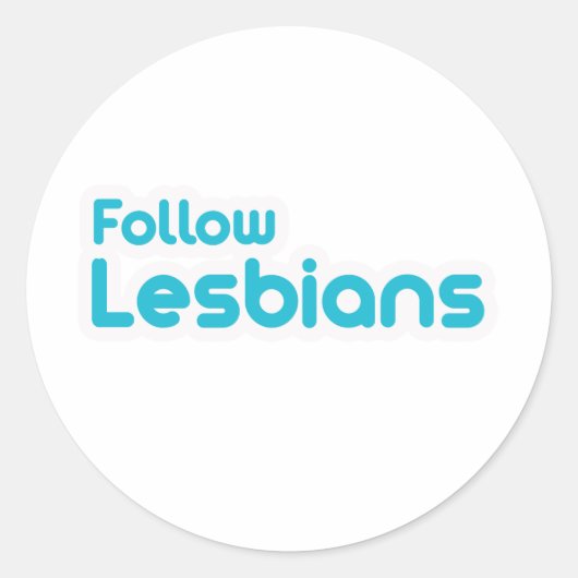 VOLG LESBIENNES RONDE STICKER (Voorkant)