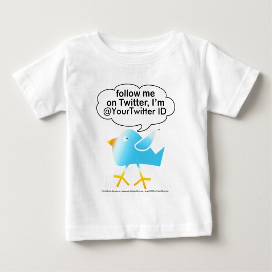 Volg me@ Baby's T-shirt (Voorkant)