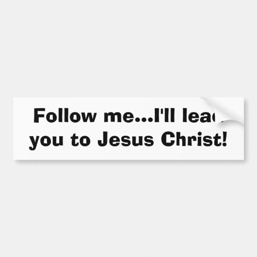 Volg me... bumpersticker (Voorkant)