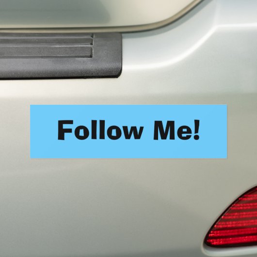 Volg me! bumpersticker (Op auto)