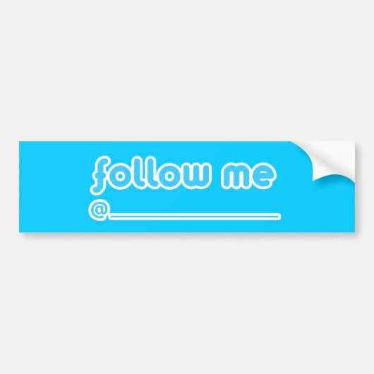 volg me @ bumpersticker (Voorkant)