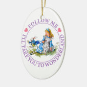 Volg me, ik breng je naar Wonderland Keramisch Ornament (Links)