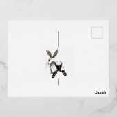 Volg me in het konijnengat folie feestdagen briefkaart (Achterkant)