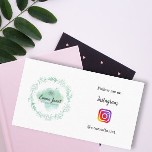 volg me Instagram business logo minimalist Contactkaartje