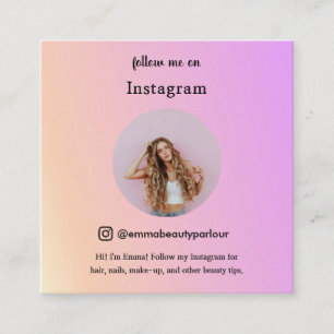 volg me Instagram business/personal trendy Contactkaartje