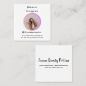 volg me Instagram business/personal trendy Contactkaartje (Voorkant / Achterkant)