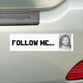 Volg me Jezus Christus Bumpersticker (Op auto)