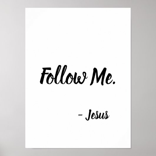 Volg me Jezus Citaat Matthew 4:19 Poster (Voorkant)