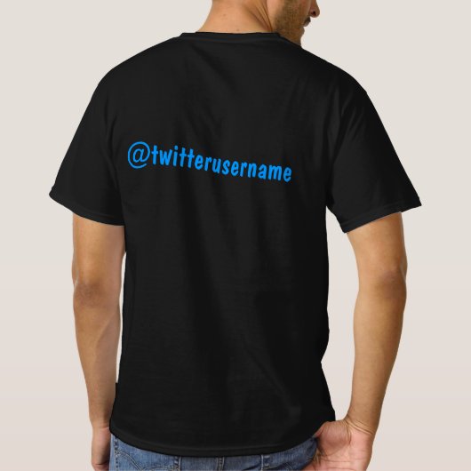 Volg me Little Blue Bird Twitter Custom Gebruikers T-shirt (Achterkant)