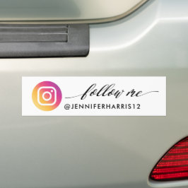 Volg me Moderne Sociale Media Instagram Bumpersticker
