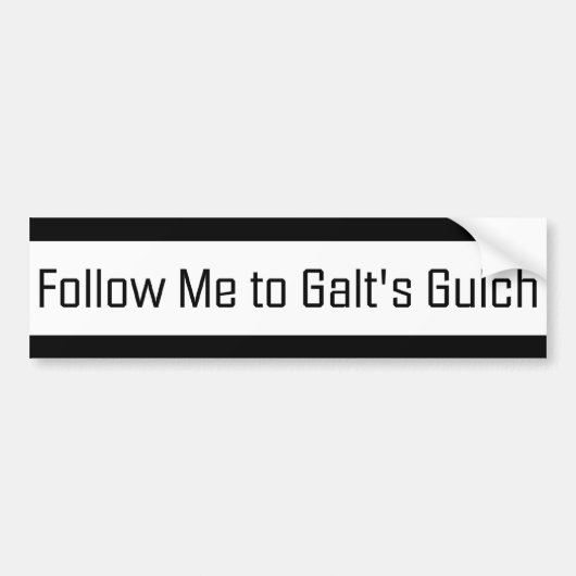 Volg me naar de Golch van Galt Bumpersticker (Voorkant)