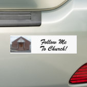 Volg me naar de kerk bumpersticker (Op auto)