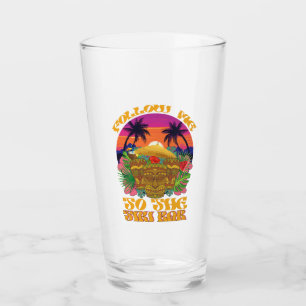 Volg me naar de Tiki Bar Hawaïaanse Luau-feestje  Glas