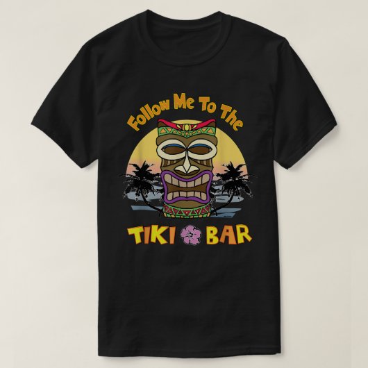Volg me naar de Tiki Bar T-shirt (Design voorkant)