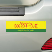 Volg me naar Egg Roll House Sticker (Op auto)