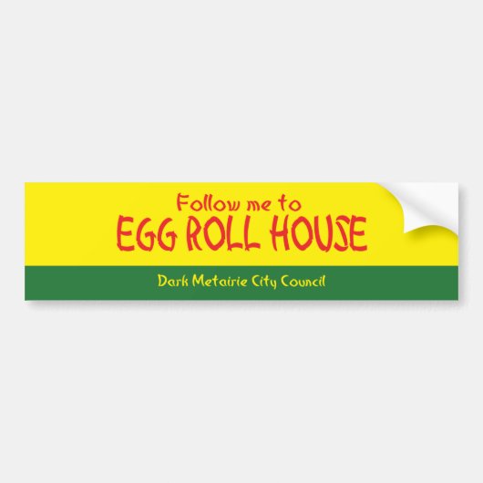 Volg me naar Egg Roll House Sticker (Voorkant)