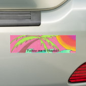Volg me naar Hawaii! Bumpersticker (Op auto)