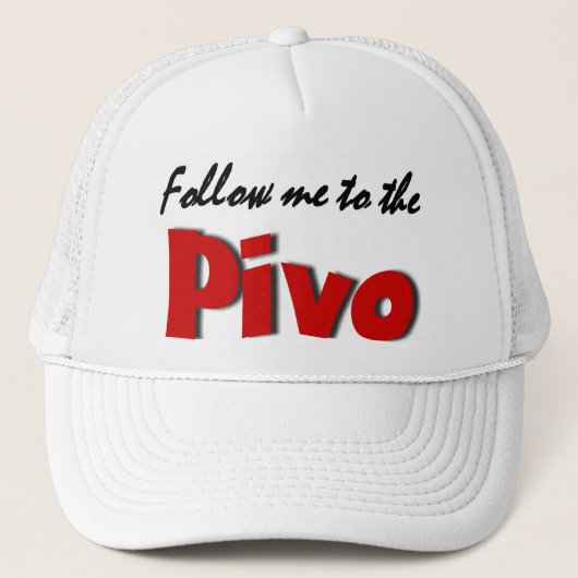 Volg me naar het Pivo (bier) Trucker Pet (Voorkant)