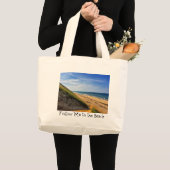 Volg me naar het strand Extra Grote Tas (Voorkant (product))