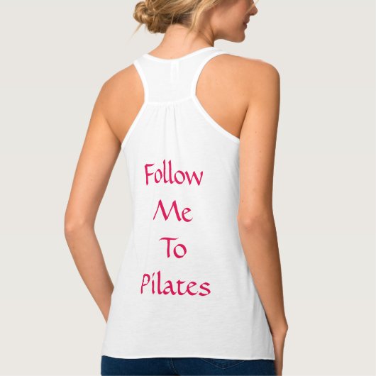 Volg me naar Pilates-tank Tanktop (Achterkant)