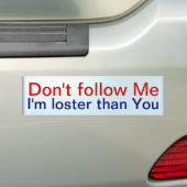 Volg me niet bumpersticker (Op auto)