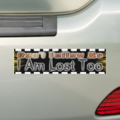 Volg me niet bumpersticker (Op auto)