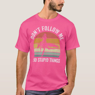 Volg me niet ik doe domme dingen grappige scuba di t-shirt