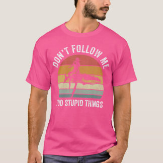 Volg me niet ik doe domme dingen grappige scuba di t-shirt