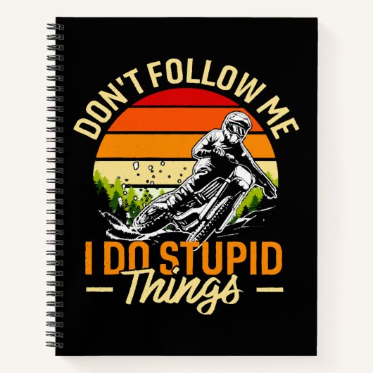 Volg me niet, ik doe stomme dingen notitieboek (Voorkant)