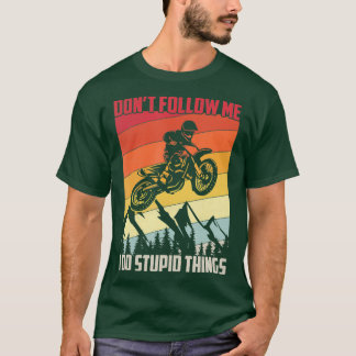 Volg me niet Ik doe stomme dingen Retro T-shirt