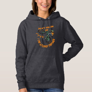 volg me niet op een grappige mountainbike hoodie