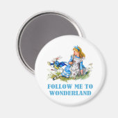 VOLG ME OM TE WONDERLAND MAGNEET (Voorkant / Achterkant)