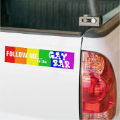 VOLG ME OP DE GAY BAR BUMPERSTICKER (Op Truck)