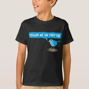 Volg me op Twitter Blue Bird Kinder Boys T-Shirt