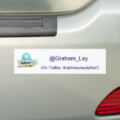 Volg me op Twitter Bumpersticker (Op auto)